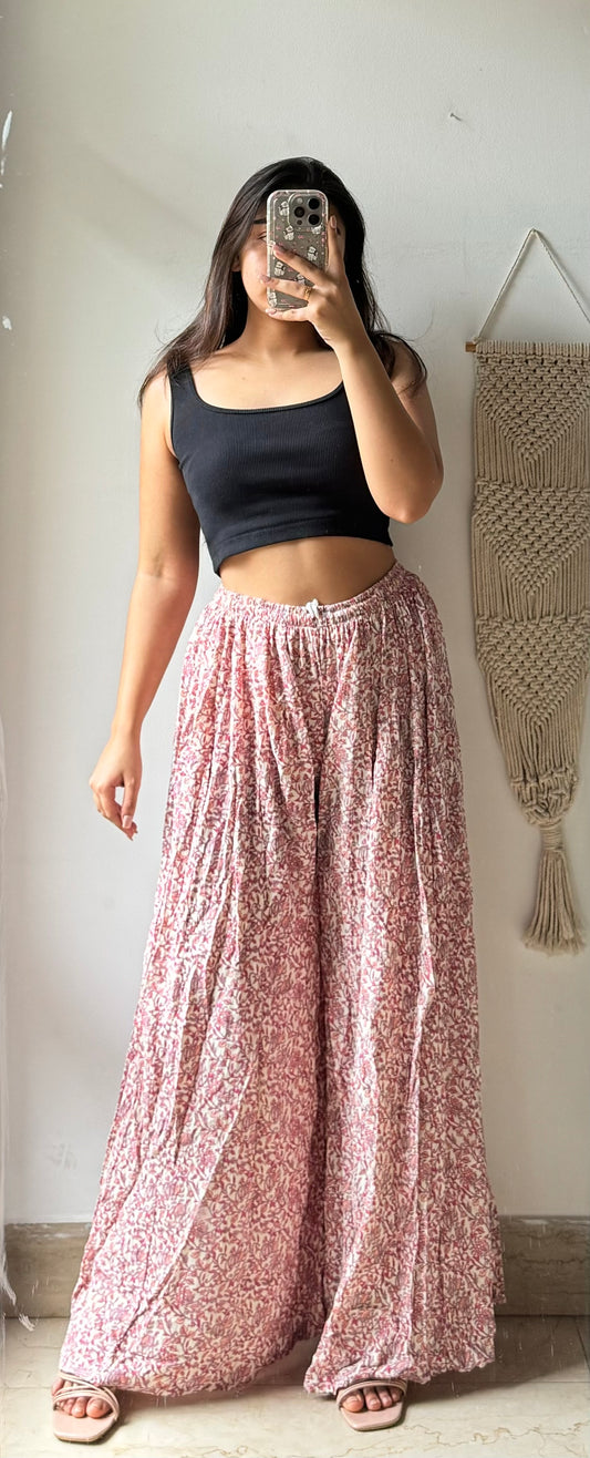 Pink printed Plazzo pant