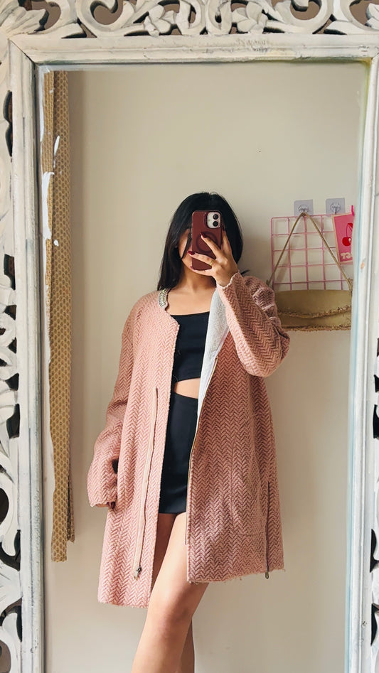 Warm pink overcoat