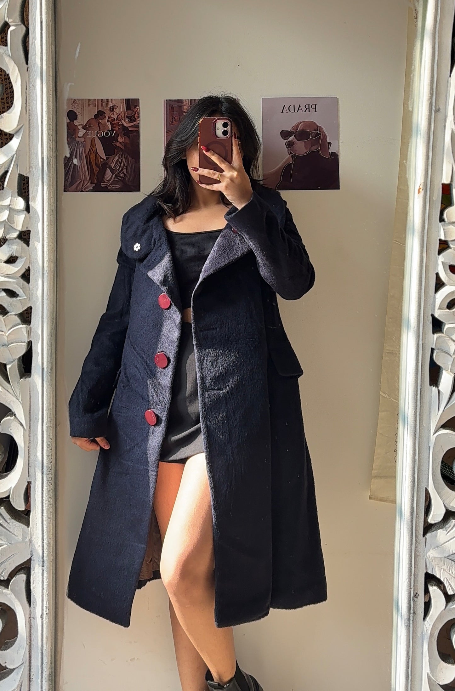 Navy Blue Overcoat