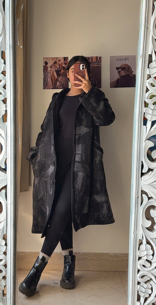 Black Splash Overcoat