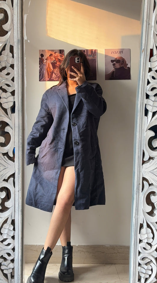 Navy Blue Overcoat