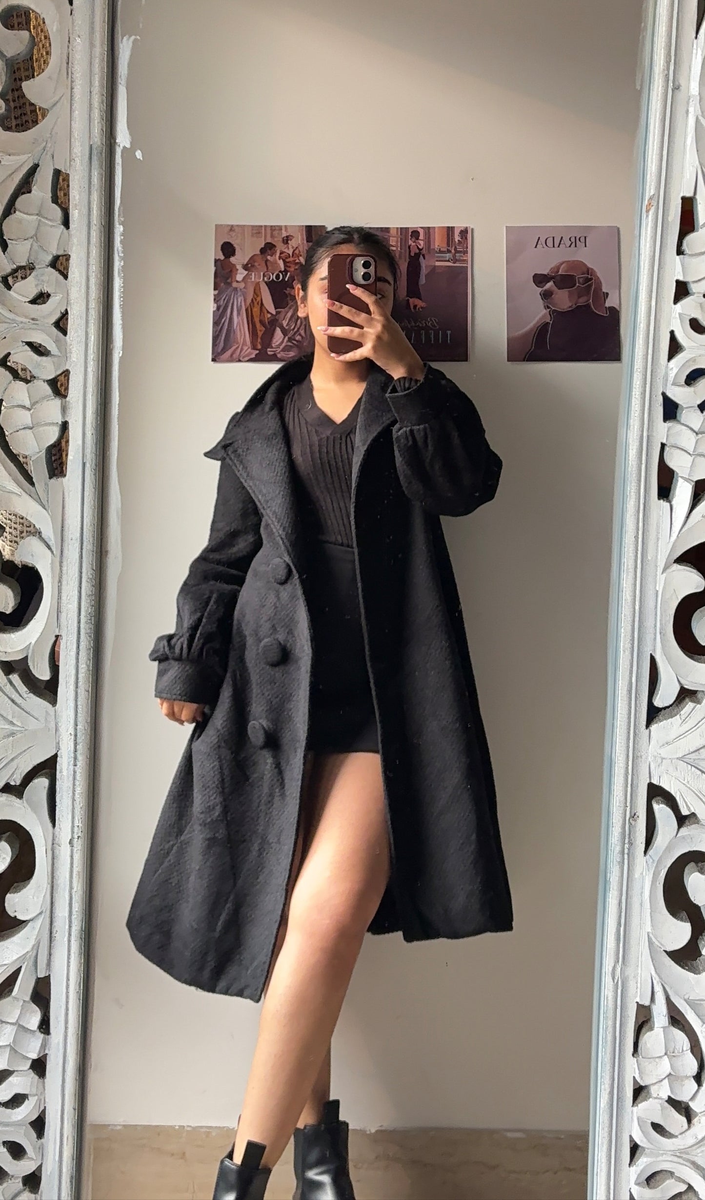 Vintage Black Overcoat