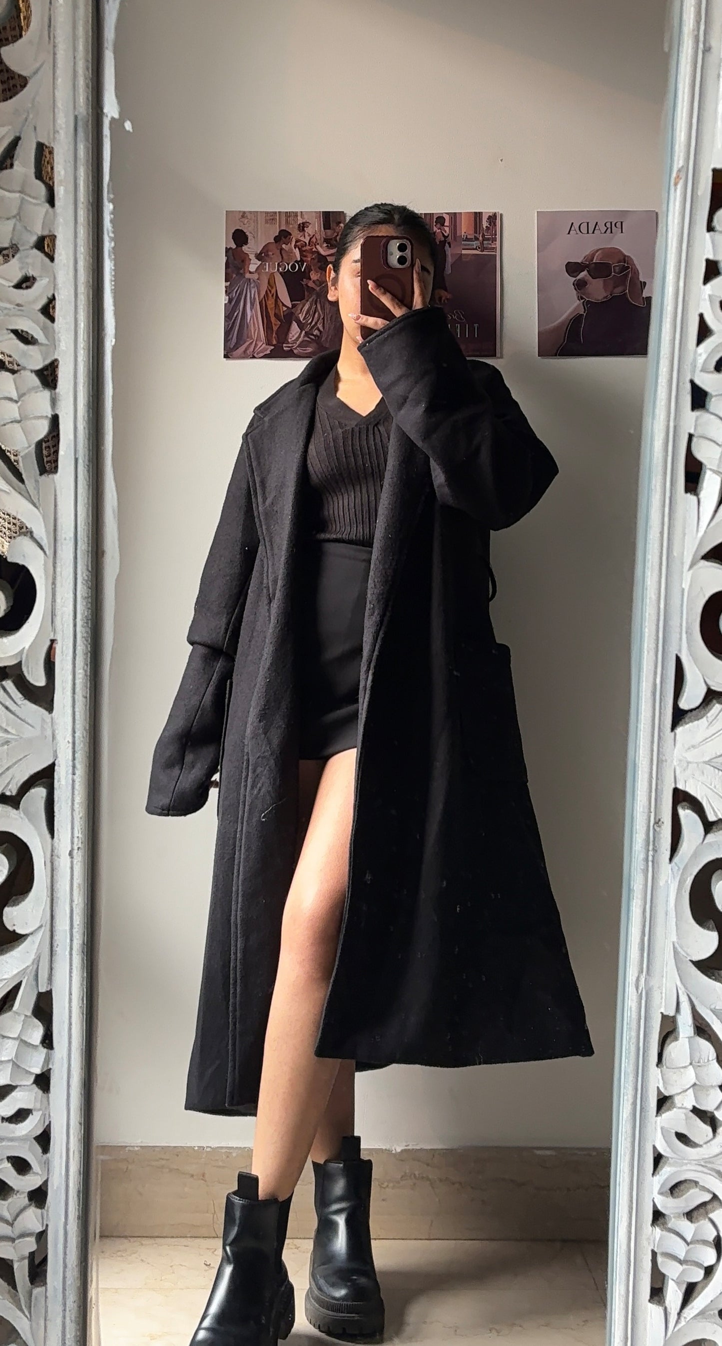 Black Long Overcoat