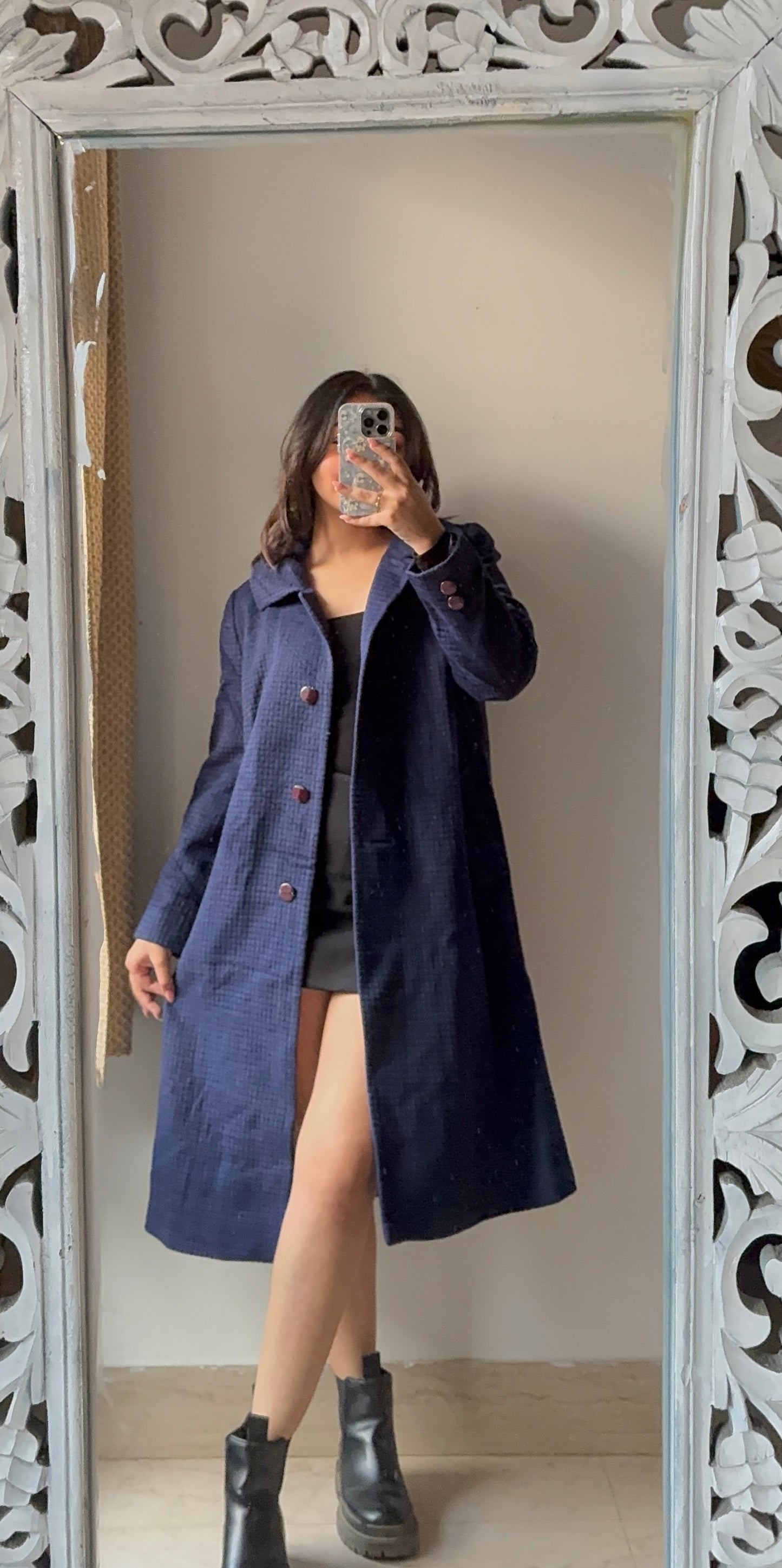 Navy Blue Overcoat