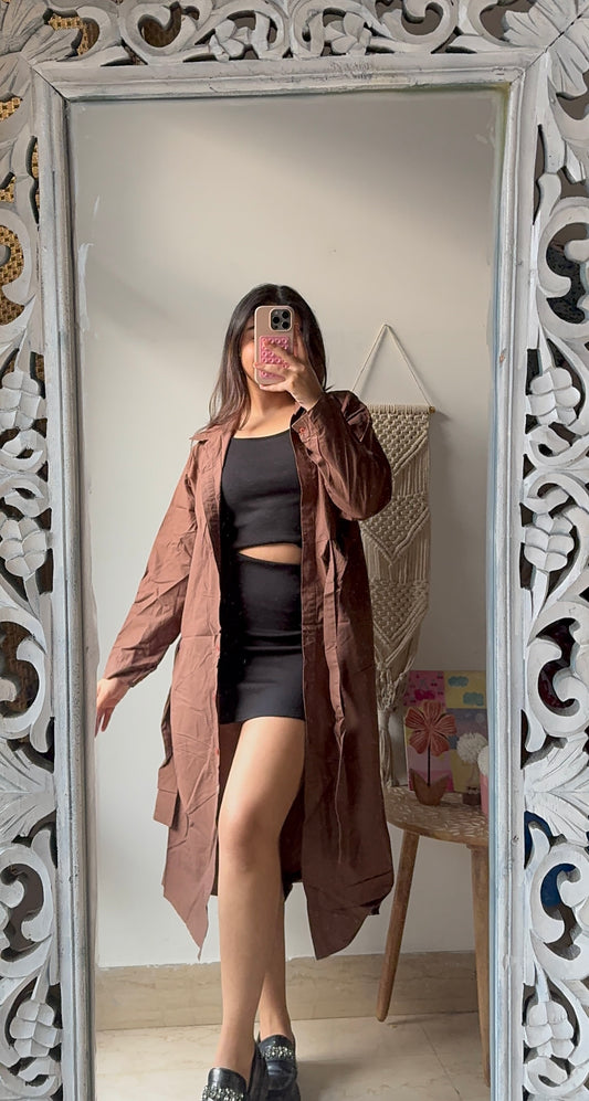 Deep Brown Trench Coat