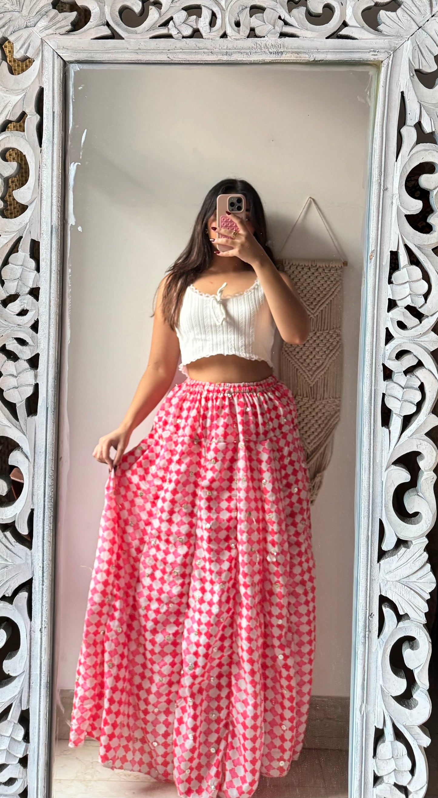 Boxy Peach Skirt